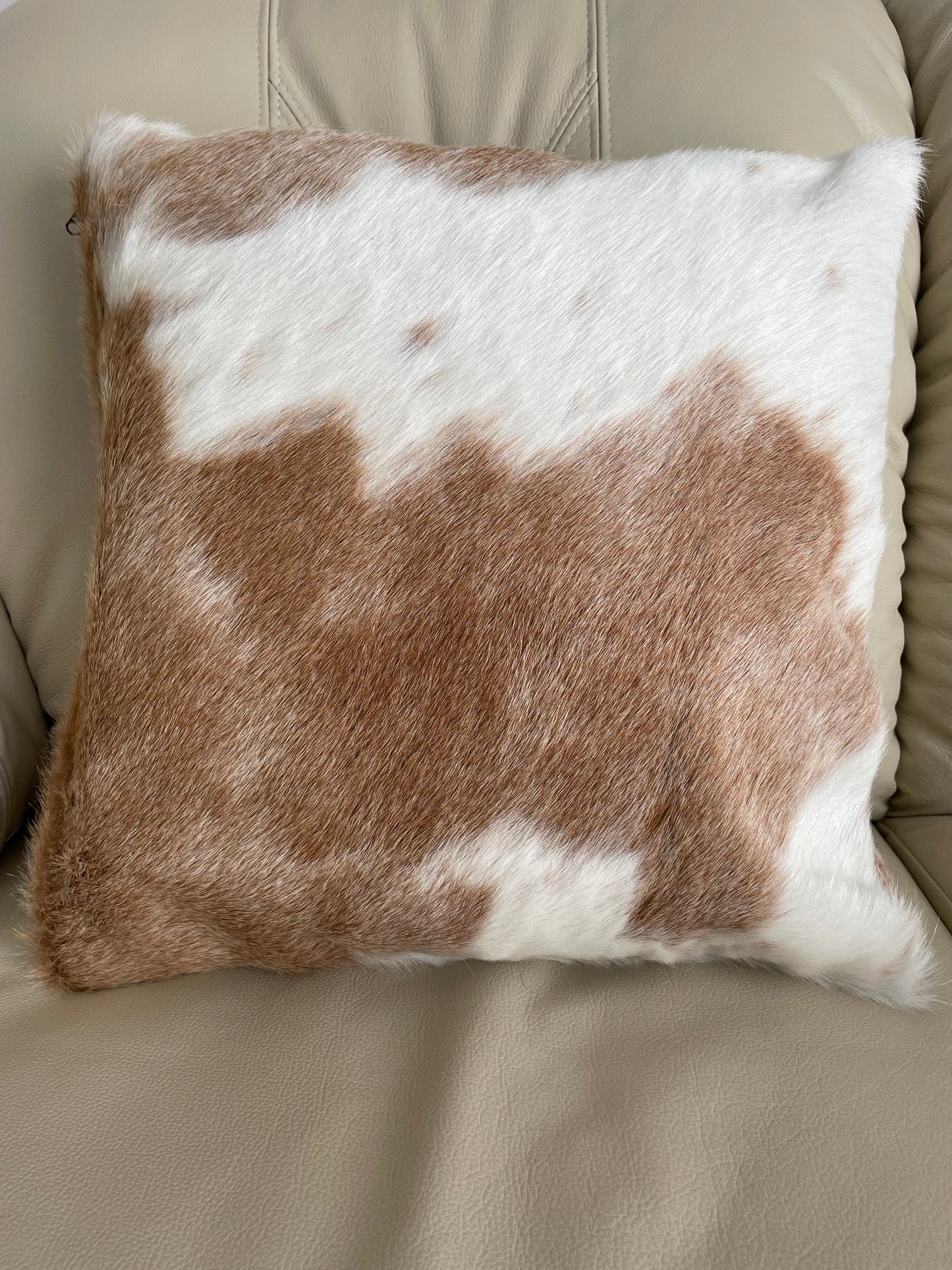 Cushion Covers - Brown and White - (Set of 2)