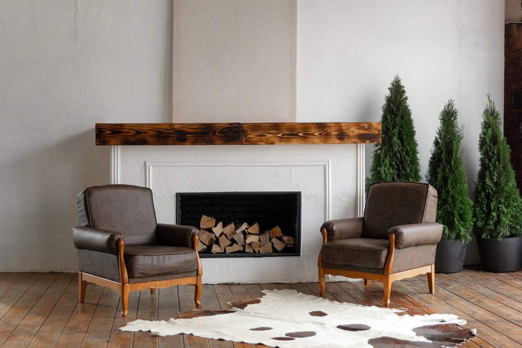 Brown and White Cowhide Rug
