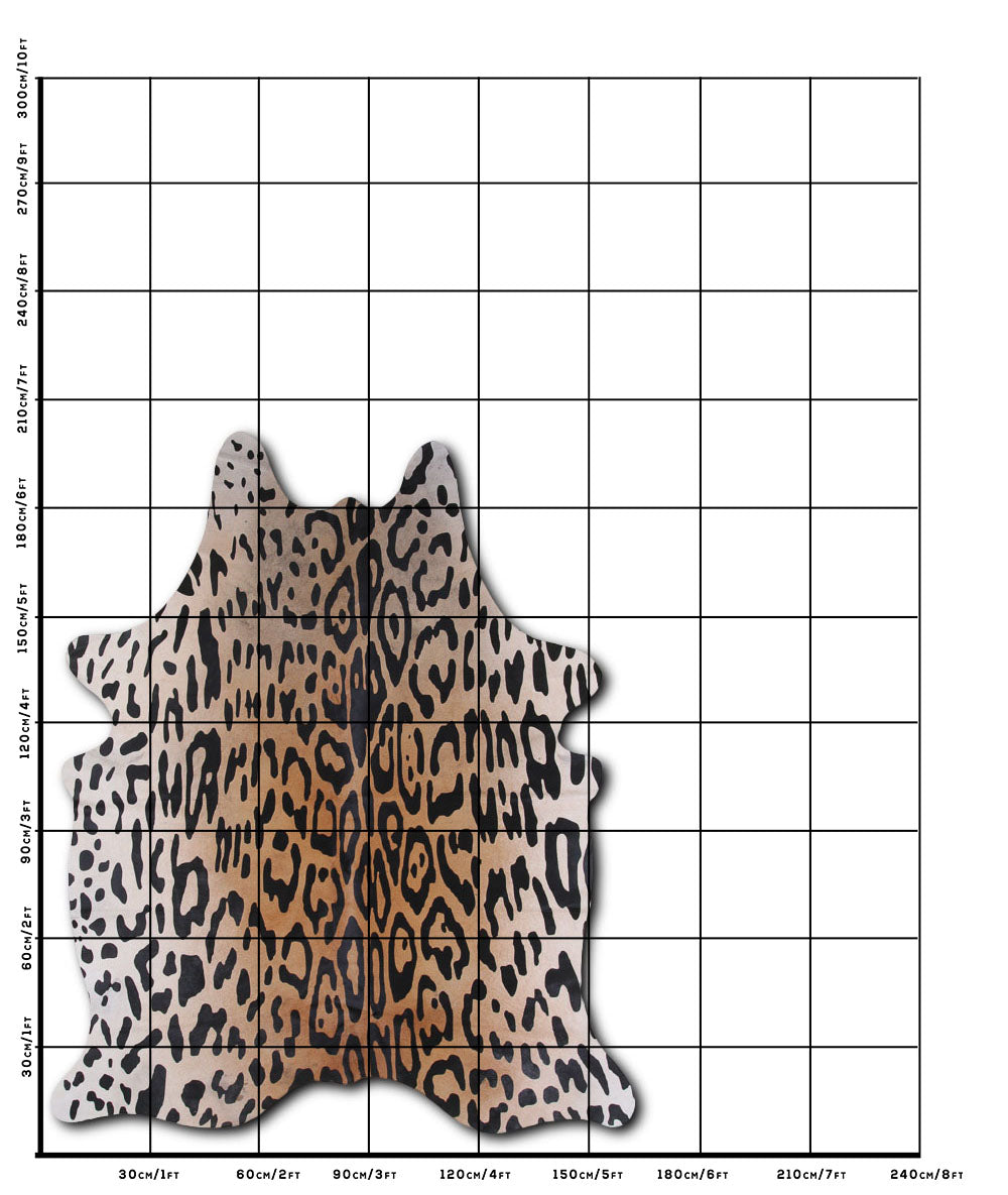 Jaguar Print Cowhide Rug
