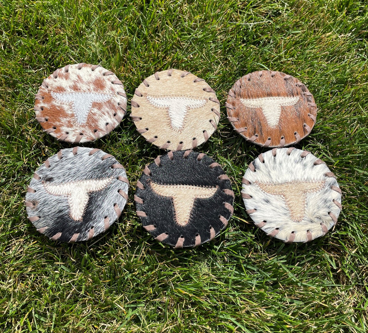 Coasters - Set of 6 - Long Horn Design