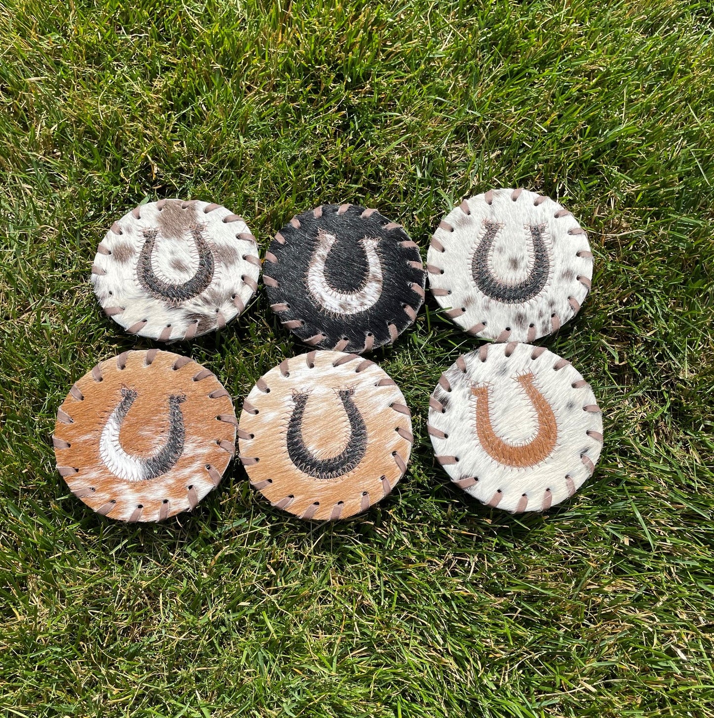 Coasters - Set of 6 - Horse Shoe Design