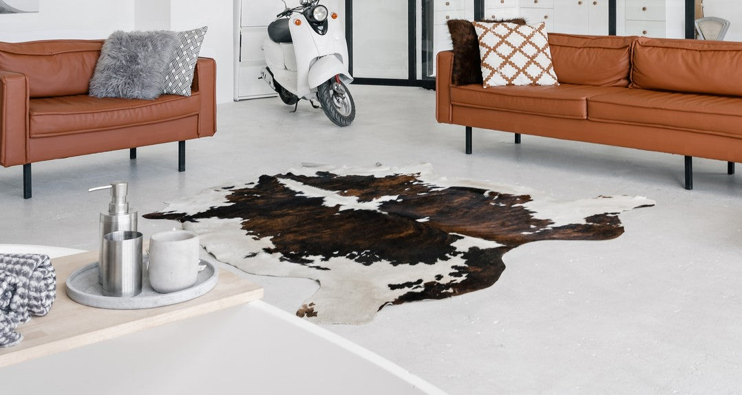 Tricolor Cowhide Rug