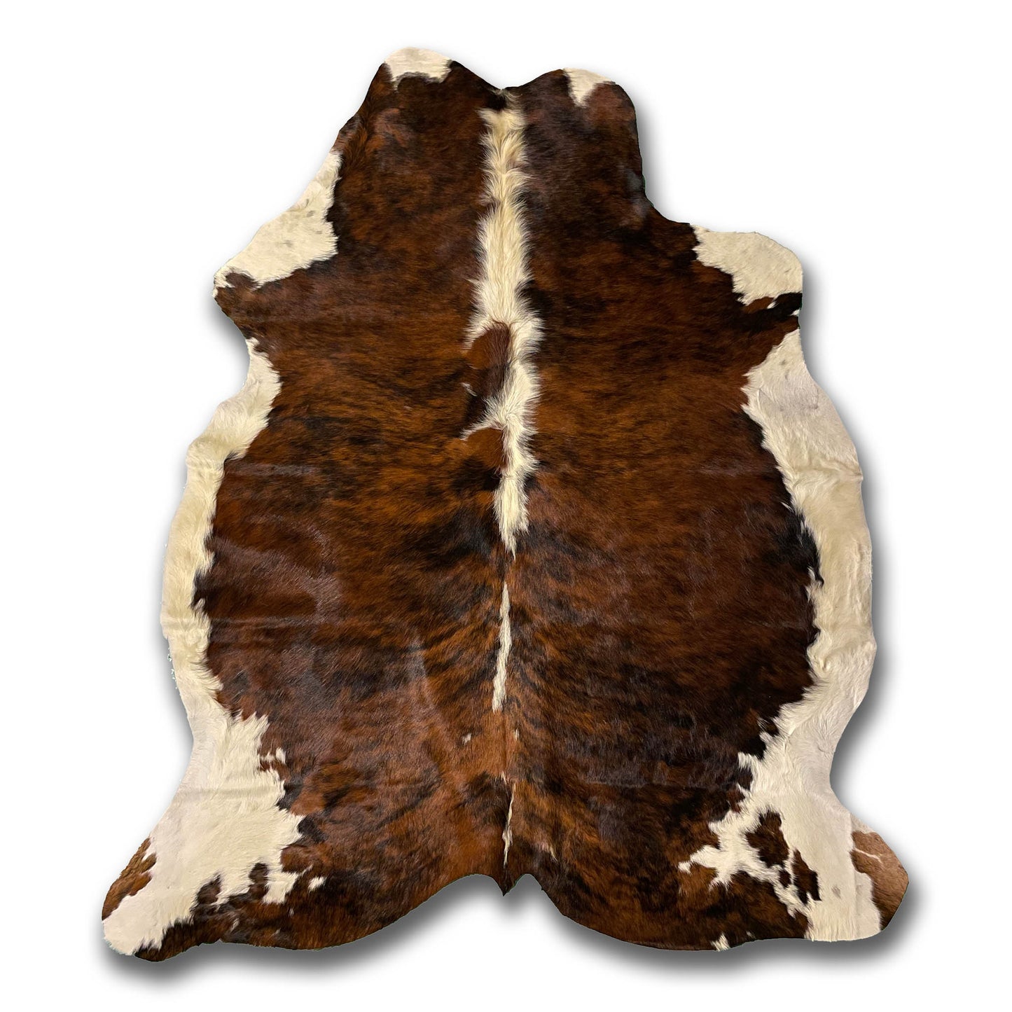 Brindle White Back Bone Cowhide Rug