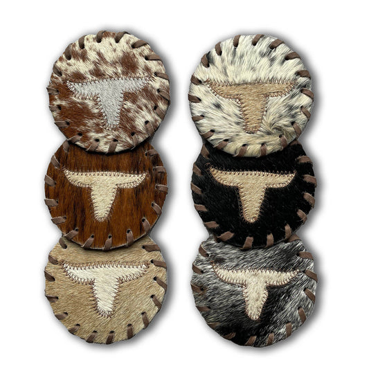Coasters - Set of 6 - Long Horn Design