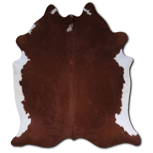 Brown and White Cowhide Rug