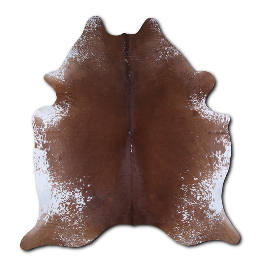 Brown and White Cowhide Rug