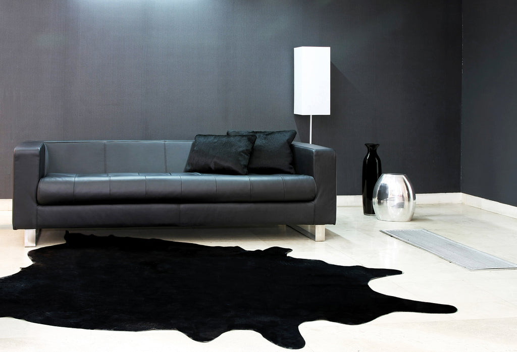 Black and White Cowhide Rug